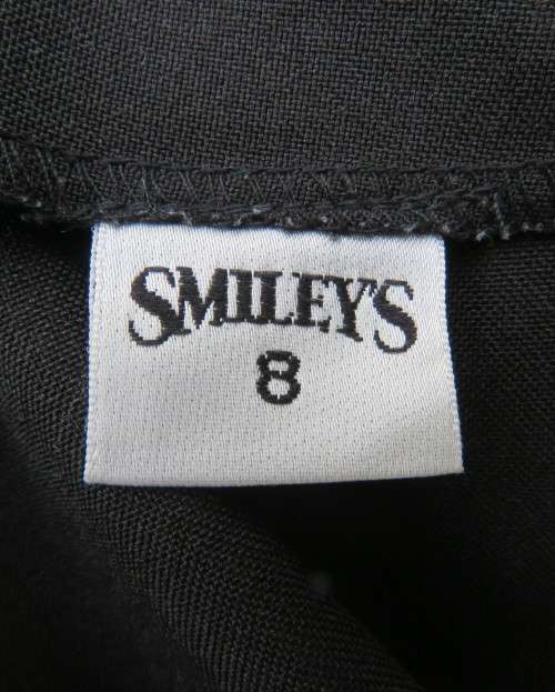 Smart black straight legged dress pants. Bandless with back zip.By SMILEY size 32/8.As new