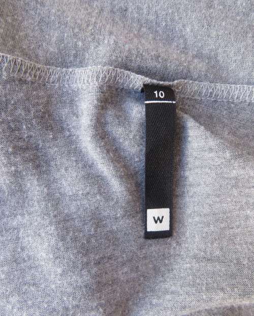 Handy silvergrey light weight long sleeve poly/rayon waterfall style top by WOOLWORTHS size 34 to 36