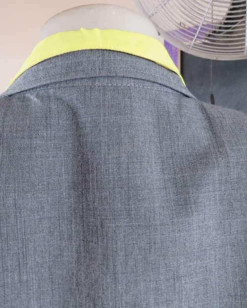 As new mottled grey pant suite size 42/18 by TOPICS Dress pants. Short sleeve 4 button down jacket