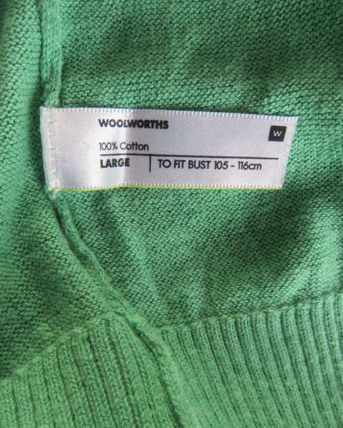 Fabulous light weight 100% cotton long sleeve poison green button down cardigan.Size 38/14..A