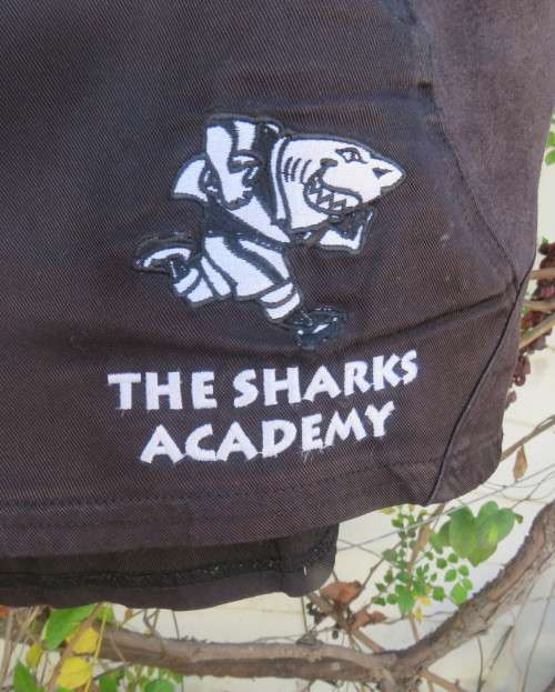 Black men`s shorts by BLK size XL in polyester with suede look inlays at sides.With logos.Drawstring