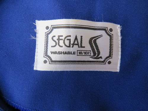 Beautiful structured long sleeve royal blue button down jacket.Collarless.By SEGAL.Size 42/18.As new