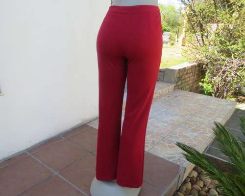 Ultra sexy cherry red stretch corded polyester pants size 34/10 by TRUWORTHS.No pockets.New cond.