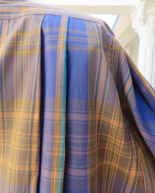 Checkmate!! from PENNY C  size 40/16 in jade/gold/peach and berry blue check.Batwing sleeves. As new