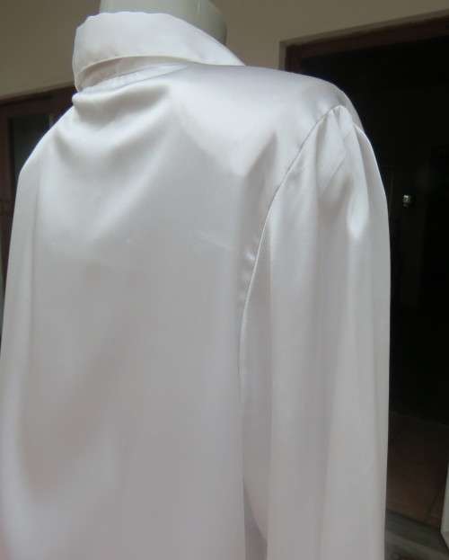 Amazing PAUL VIVALDI soft,silky,shiny long sleeve blouse size 38/14. Shirt collar. New condition.