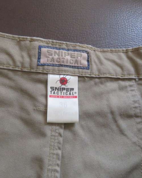 High quality SNIPER TACTICAL khaki colour 100% pants size 36.Pockets galore.New cond.