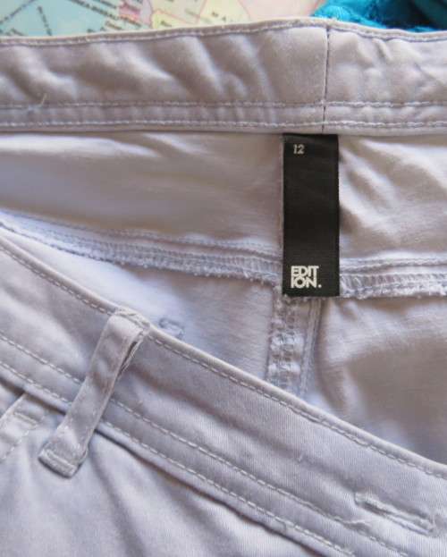 Powder blue firm cotton stretch shorts by EDITION size 36/12.Pockets front and back.Used only twice.