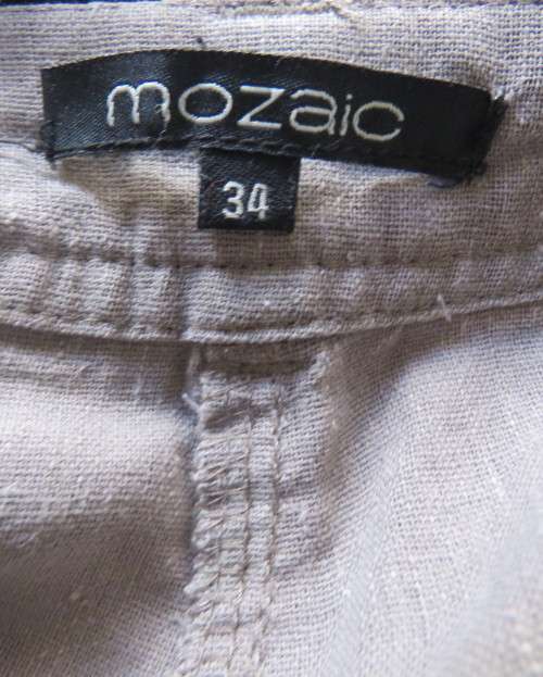 Stone colour linen-cotton blend knee length boardshorts size 32.As new