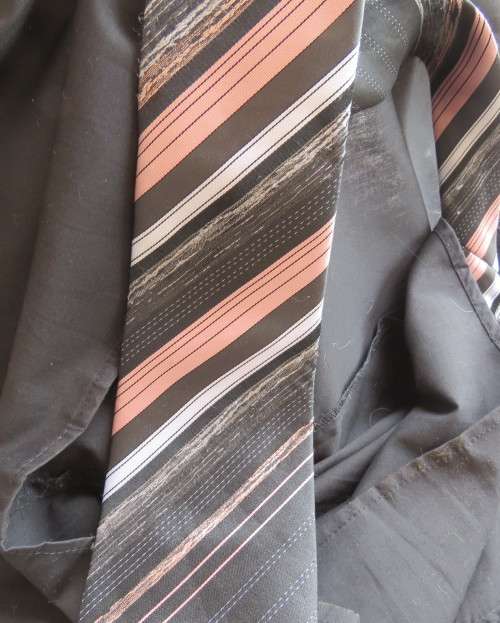 Brand new black polycotton long sleeve Men`s smart shirt by CIGNAL size XL.Free matching tie.