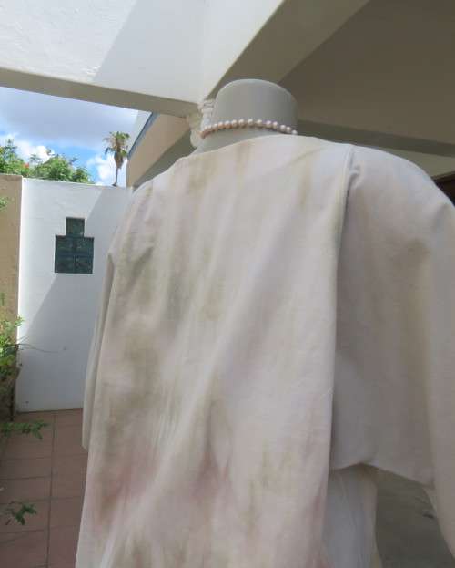 Boutique made 2 pc slip over dolman sleeve top and long open sleeveless pleated jacket by JOLINE 36+