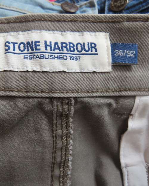 STONE HARBOUR taupe colour 100% cotton Men`s pants size 36/92.Side/back pockets. Very good cond.