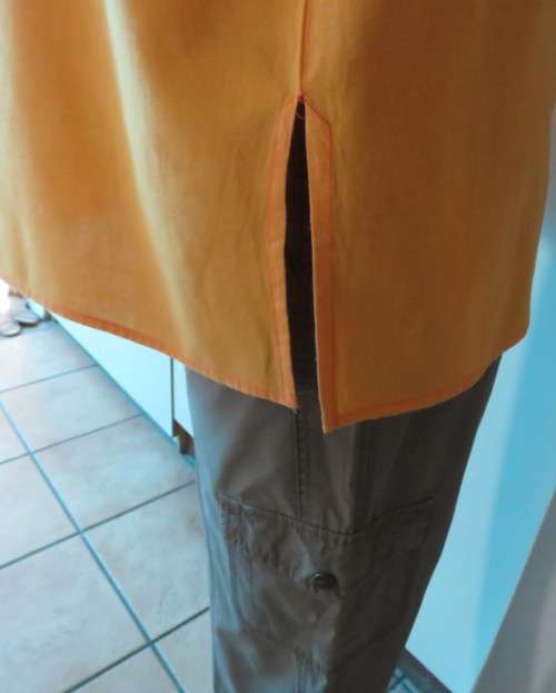 Richly embroidered 100% cotton slip over long sleeve orange top  from INDIA.Size 42 oversized.As new