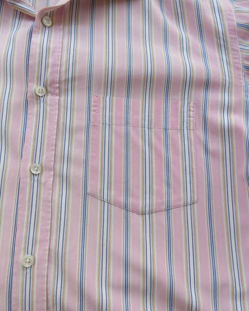 Men`s high quality fine cotton CARDUCCI long sleeve shirt.Vertical striped in dull pink/navy.beige.