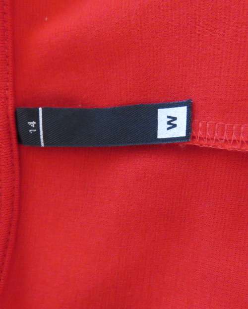 Smart cherry red long top in poly/rayon stretch jersey.By WOOLWORTHS size 38/14.New condition.