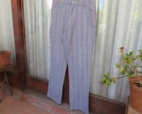 Men`s casual checked 100% cotton pants size 34 by BANNED. Four front/2 back pockets.New cond.