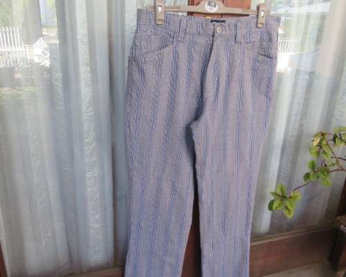 Men`s casual checked 100% cotton pants size 34 by BANNED. Four front/2 back pockets.New cond.