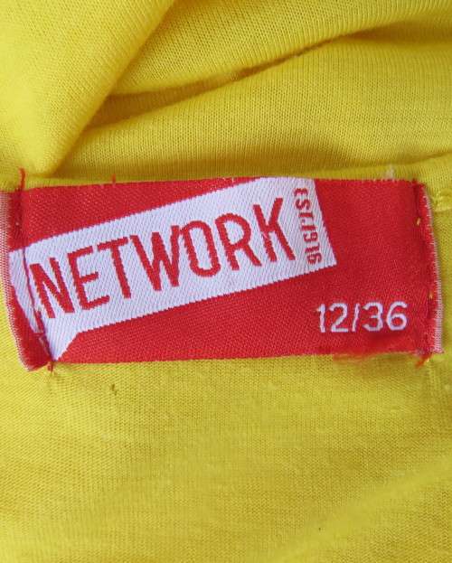 As new buttercup yellow maxi sleeveless dress. Scooped neckline.Size 36/12.Polyester/viscose.