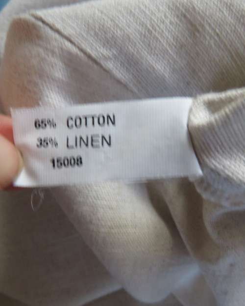 Natural colour linen/cotton pants size 42 to 44 by TRUWORTS.Elasticated waist.Inner leg 58cm.As new.