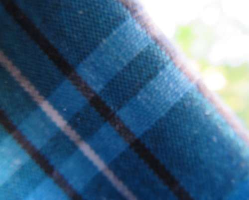 As new blue/white/navy check long button down top in 100% cotton.Waist elasticated.Size 34/10.