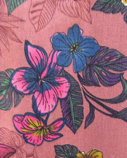 Sexy brick colour strappy top with floral patterns.Button down.Size 34 by RED.Never used.