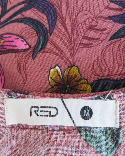 Sexy brick colour strappy top with floral patterns.Button down.Size 34 by RED.Never used.