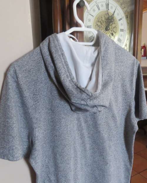 As new HEMISPHERE hooded top in grey with blue/red logo.In polycotton. For 13 to 14 yr boy,