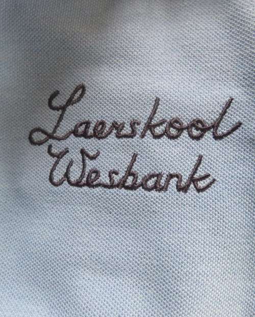 Blue short sleeve WESBANK LAERSKOOL sport shirts size 30 and 32. As new conditon.Buy 1 or both.