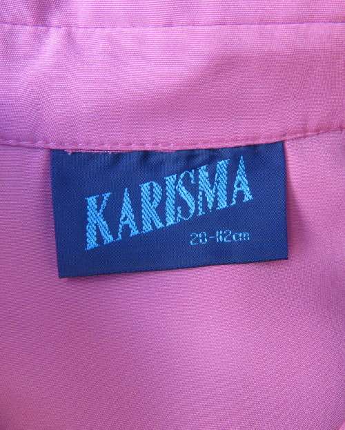 Fabulous silky watermelon pink long sleeve silky polyester blouse by KARISMA size 44/20.. As new.