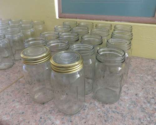 19 x Antique Consul preserve 1Lit. bottles. Measured in ounces/cups as before 1974. See description.
