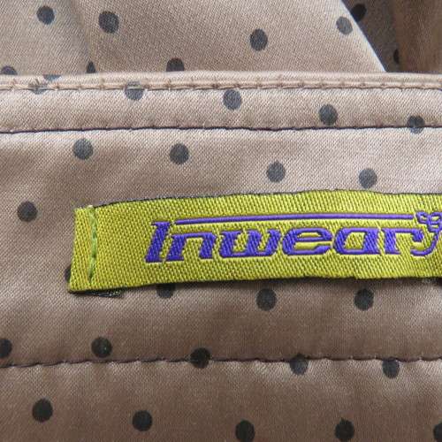 Ultra sexy golden brown polycotton stretch strapless dress with brown polkadots.By INWEAR size 34.