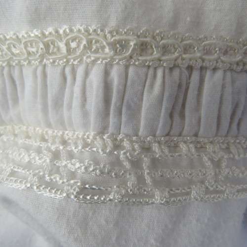 Warm pure cotton long cuffed sleeve light cream button down vintage style blouse.By BUS STOP size 38