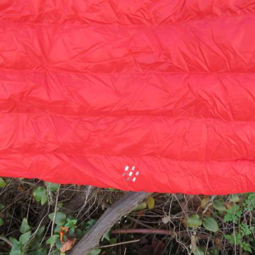 MAC in a SAC with alpine 80gr down gilet in scarlet red. Size Large. Pack in small bag.Brand new.