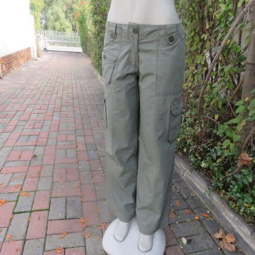 Ladies dark olive green cargo pants. HANG TEN size 36/12. Bellow pockets.Stud/zip decoration.As new