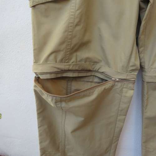 Men`s rip off hiking pants in tan by SCHOFFEL from Germany. Size 38. Pockets .Cotton/nylon.As new