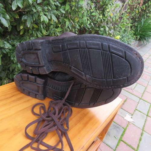 Pair of SADF brown genuine leather army boots size 7.5 army size 262M. By DWS issued 2010.Very good.