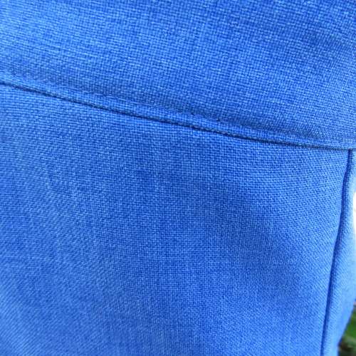 High waisted boutique made cobalt blue pencil skirt size 40/16. Elastic in side waist.Back zip/slit.