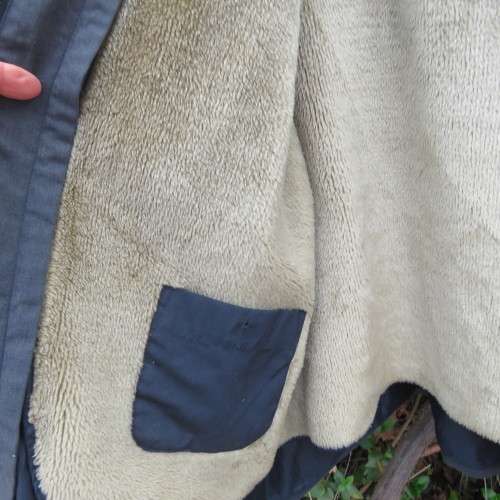Grey polycotton long sleeve zip-up DURBURG men`s jacket. Warm zip-on inner. Size XL. AS new.