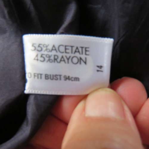 Luxury 80`s navy tailored long sleeve jacket with white stripe decoration..WOOLWORTHS size 36.As new