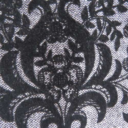 Well cut bandless paneled skirt in mottled grey with velvet floral patterns.Size 38/14.New condition
