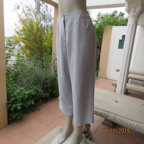 Stunning light grey ankle pants by DIJON with size 38/14 perfect fit. Bandless/front zip. New cond.