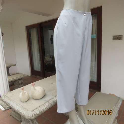 Stunning light grey ankle pants by DIJON with size 38/14 perfect fit. Bandless/front zip. New cond.
