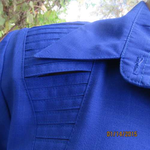 Make a statement with this royal blue uniquely styled polycotton top by B.S.TRADE size 42/18. As new