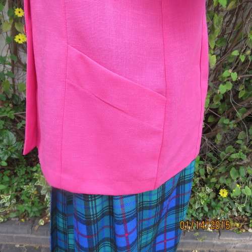 Summer short sleeve hot pink button down jacket size 40/16 by WOOLWORTHS. New condition.