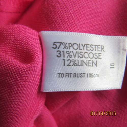 Summer short sleeve hot pink button down jacket size 40/16 by WOOLWORTHS. New condition.