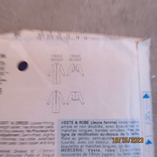 Very Easy Very VOGUE sewing pattern for dress and bolero. Sizes 32 to 42. Good condition