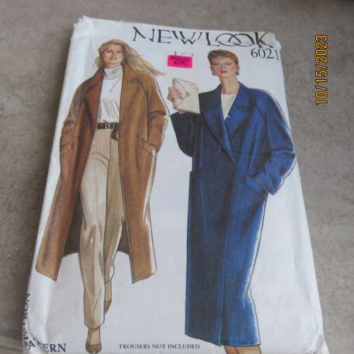 NEW LOOK sewing pattern for stunning coat in sizes 34 to 44. New condition.
