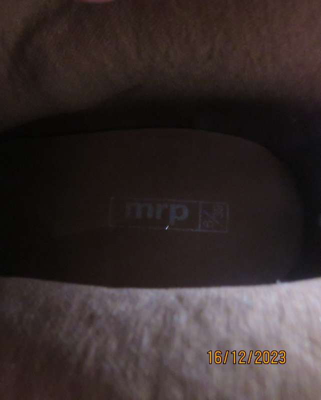 Pair of tan colour ankle boots size 6 by MRP. With comfy cuban heels. Zips at back. New condition