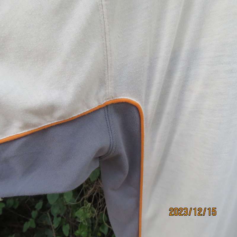 Men`s short sleeve T Shirt in grey/cream by ADMIRAL  England size Large. V neckline. Very good cond.