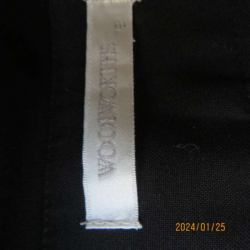 Very black bootlegged smart WOOLWORTHS polyester pants size 36/12. Inner leg 73cm. As new.