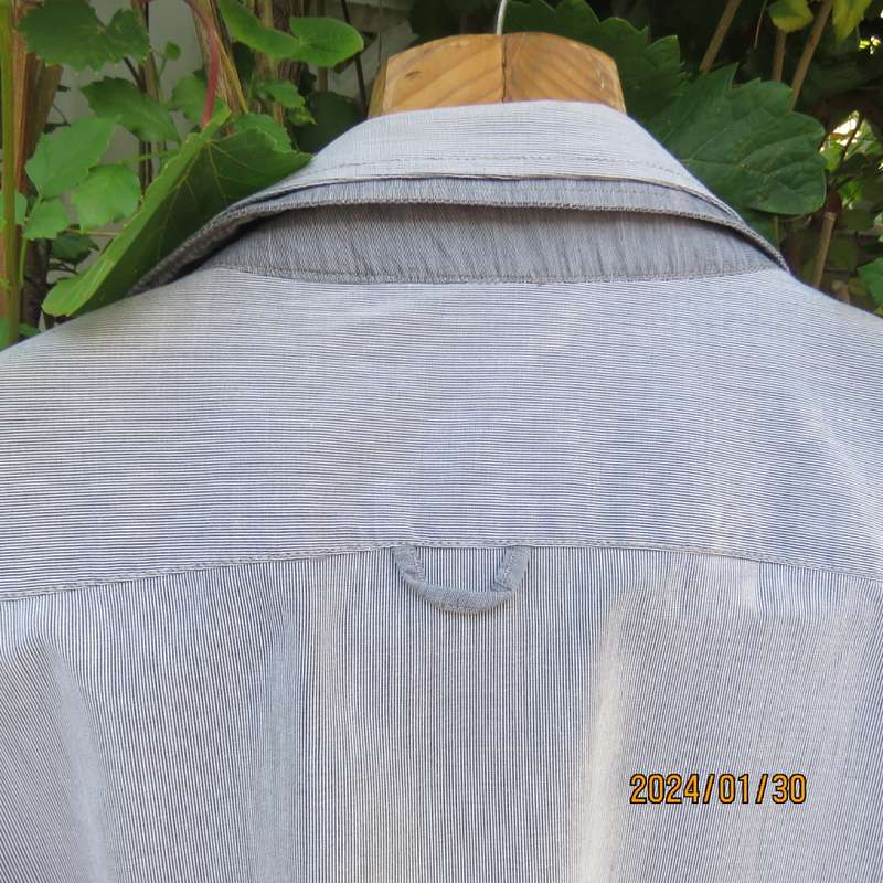Men`s MARLBORO ORIGINAL grey long sleeve cotton shirt size XXXL. Double collar. Still as new